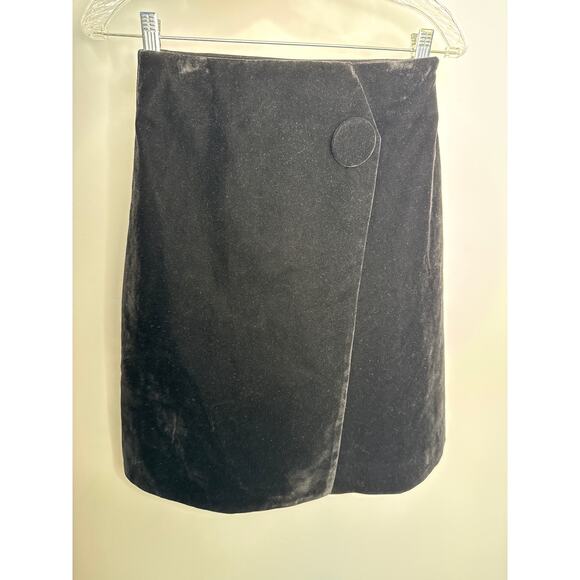 NWT Coco Blanc CCB black velvet wrap skirt with button age 12 - Picture 10 of 14